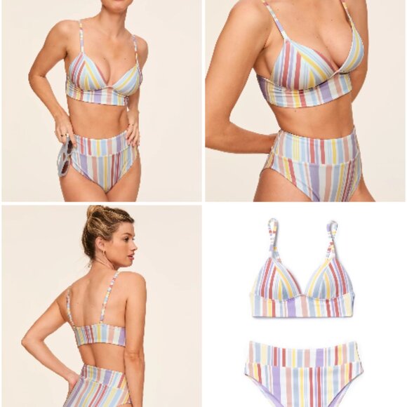 Adore Me Nina Contour Sun-Soaked Stripe Bikini Set, XL **NWT** - Picture 2 of 10